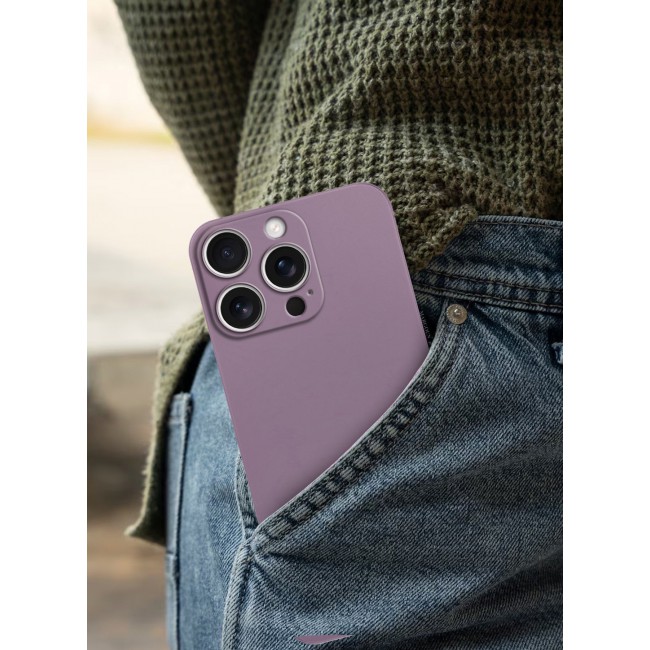 CATANES (for iPhone 15 Pro Max) Case Cover Air Skin Series Back Cover Sturdy Durable Thin Case Drop Protection Cover - Transparent Purple