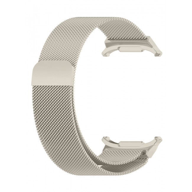 CATANES (for Samsung Galaxy Watch 7 Ultra) Milanese Loop, Metal Mesh Adjustable Strap, Magnetic Clasp Mesh Bands Stainless Steel Metal Connector Champing Gold