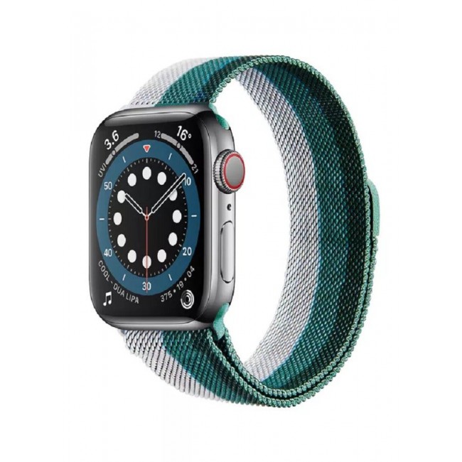 CATANES Apple Watch 45mm 44mm 42mm Milanese Mesh Stainless Steel Magnetic Closure Band Compatible with iWatch Series 7/SE/6/5/4/3/2/5