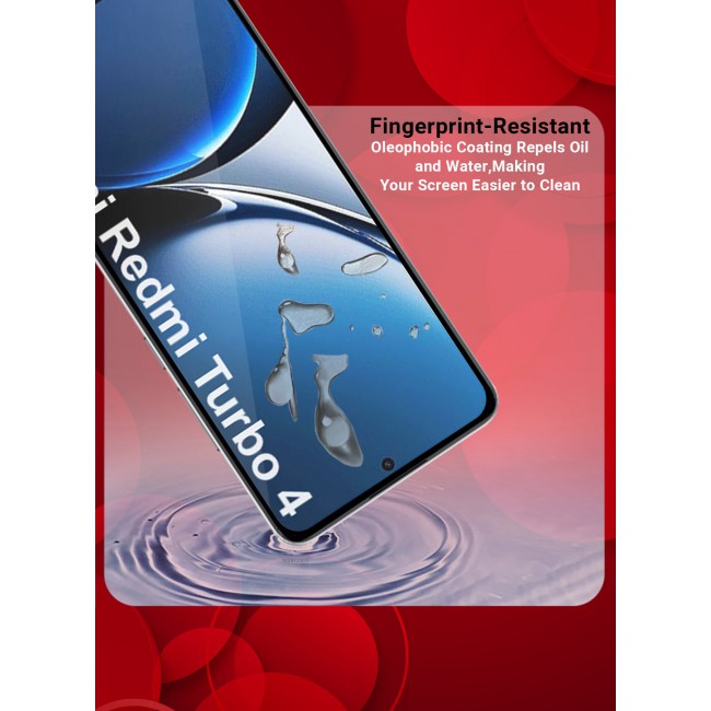 CATANES Xiaomi Redmi Turbo 4 3D Full Coverage Screen Protector Ultra HD Scratch Resistant Bubble-Free