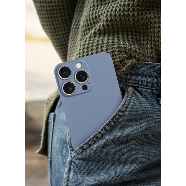 CATANES (for iPhone 15 Pro Max) Case Cover Air Skin Series Back Cover Sturdy Durable Thin Case Drop Protection Cover - Transparent Blue