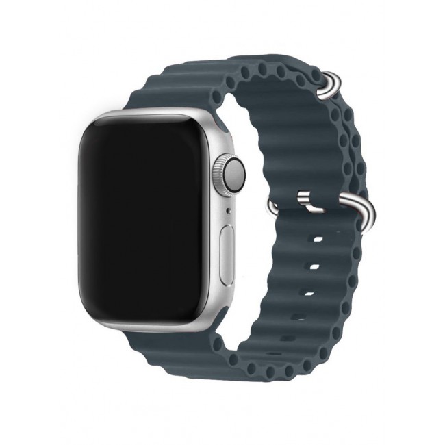 CATANES Apple Watch Ocean Band 41mm 40mm 38mm Soft Silicone Loop Strap for iWatch Series 8/7/SE/6/5/4/3/2/1 Midnight Blue
