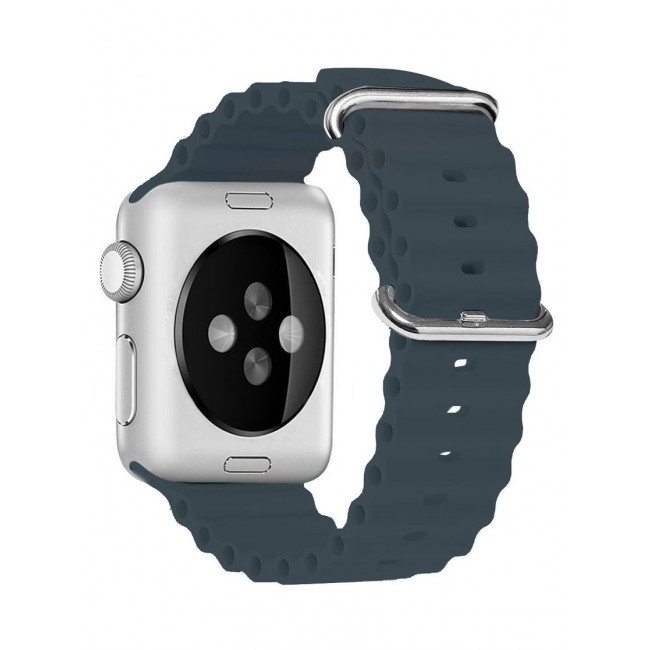 CATANES Apple Watch Ocean Band 41mm 40mm 38mm Soft Silicone Loop Strap for iWatch Series 8/7/SE/6/5/4/3/2/1 Midnight Blue