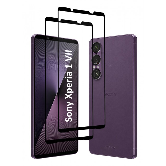 CATANES 2 PACK Screen Protector for Sony Xperia 1 VII Tempered Glass 3D, Full Coverage, Scratch-Resistant, 9H Hardness High-Definition Clear Guard, Black Edge