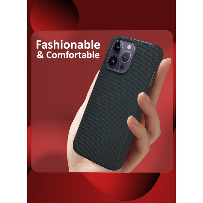 CATANES iPhone 14 Pro Max Vegan Leather Case Cover, Slim Fit, Raised Edges for Camera and Screen Protection