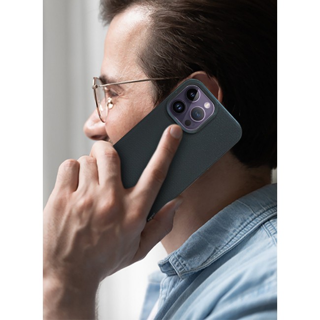 CATANES iPhone 14 Pro Max Vegan Leather Case Cover, Slim Fit, Raised Edges for Camera and Screen Protection