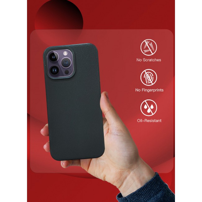 CATANES iPhone 14 Pro Max Vegan Leather Case Cover, Slim Fit, Raised Edges for Camera and Screen Protection