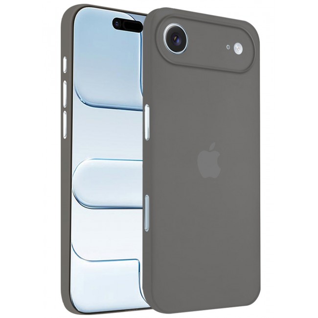 CATANES Air Skin Frosted Matte Case for iPhone 17 Air - Stylish Ultra Slim Back Cover - Dark Grey
