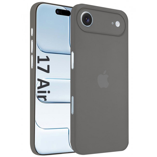 CATANES Air Skin Frosted Matte Case for iPhone 17 Air - Stylish Ultra Slim Back Cover - Dark Grey