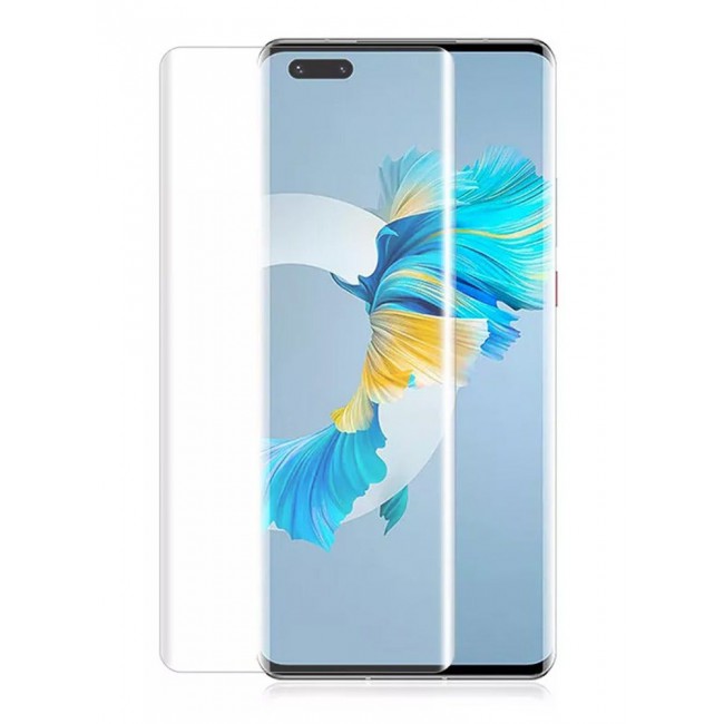 CATANES Huawei Mate 40 Pro UV Screen Protector 6D Tempered Glass 9H Adhesive Nano Liquid UV Glue Full Coverage Clear