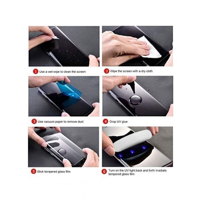 CATANES Huawei Mate 40 Pro UV Screen Protector 6D Tempered Glass 9H Adhesive Nano Liquid UV Glue Full Coverage Clear