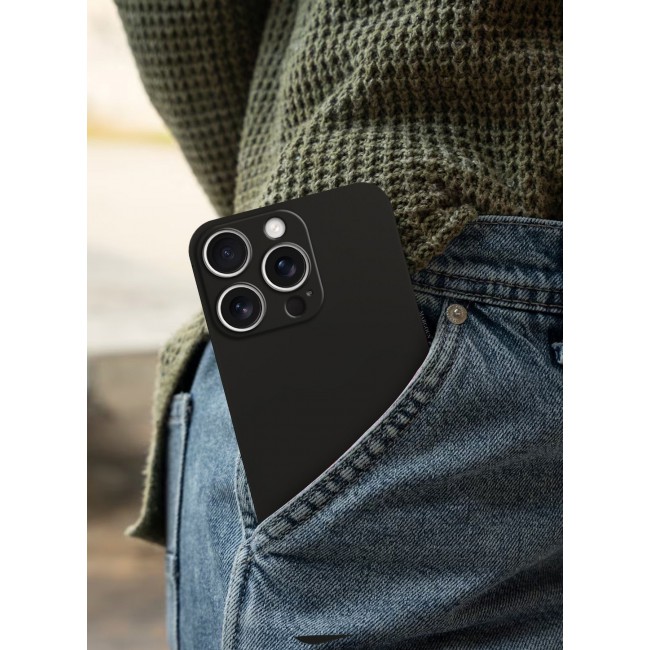 CATANES (for iPhone 15 Pro Max) Case Cover Air Skin Series Back Cover Sturdy Durable Thin Case Drop Protection Cover - Transparent Black
