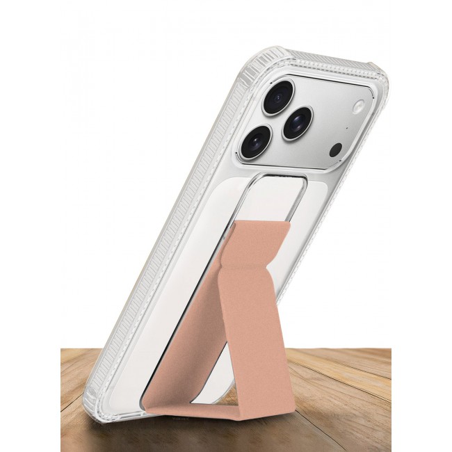CATANES 2 Packs Finger Grip Clear Case Cover for iPhone 17 Pro Max - Kickstand Car Magnetic Holder Multi-function Protective Two-in-one Case with 3D Screen Protector - Pink