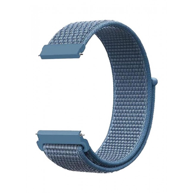 CATANES (for Huawei GT4 22mm) Nylon Strap,Sport Wristband Strap Adjustable Sport Stretchy Braided Solo Loop Band Blue/White