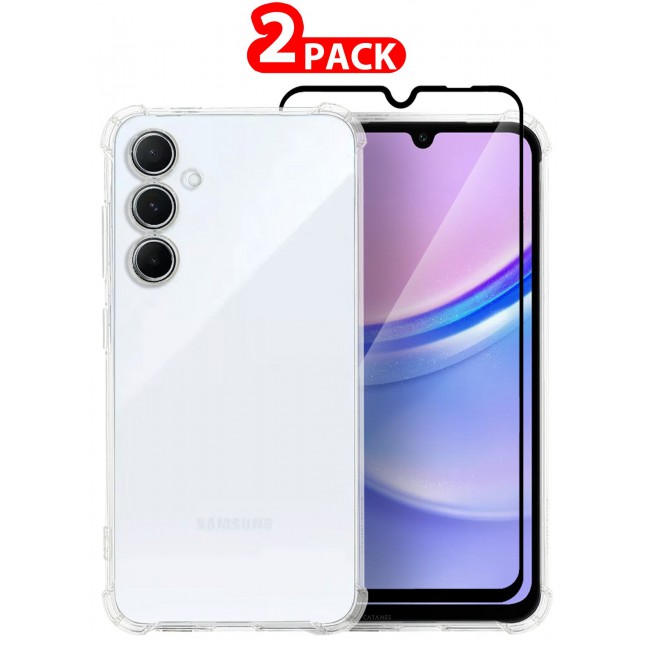 CATANES 2-Pack TPU Case and Screen Protector for Samsung Galaxy A16 5G Clear Color