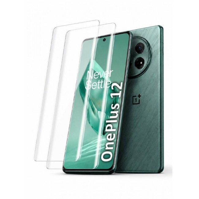 CATANES 2 Pack For Oneplus 12 Screen Protector 9H Hardness HD Scratch Resistance Screen Protector 3D Curved Tempered Glass Film
