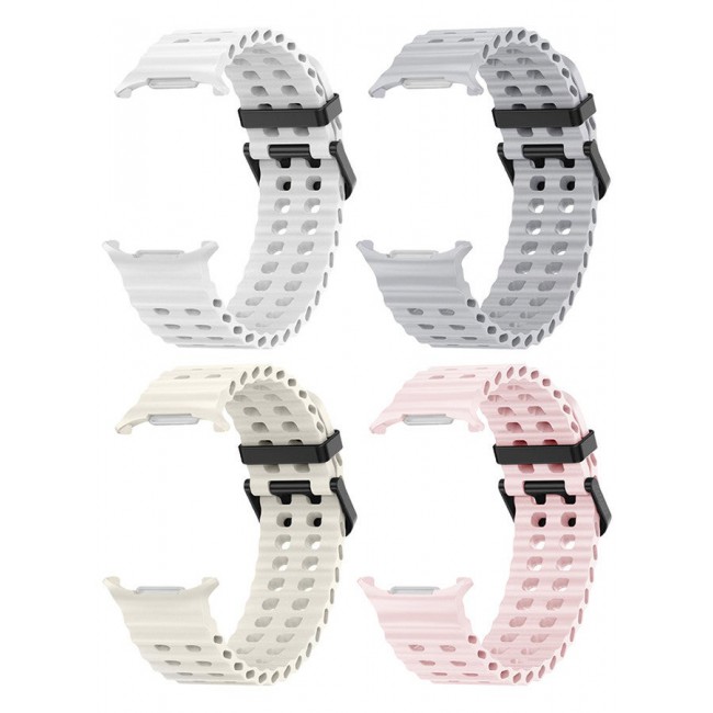 CATANES 4 Pack of Band for Samsung Galaxy Watch 7 Ultra Soft Silicone Adjustable, Sweat-Resistant, and Stylish