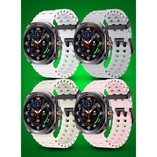 CATANES 4 Pack of Band for Samsung Galaxy Watch 7 Ultra Soft Silicone Adjustable, Sweat-Resistant, and Stylish