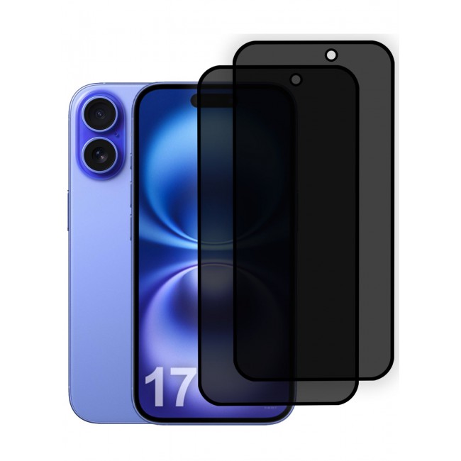 CATANES 2 PCS of Premium Privacy Screen Protector for iPhone 17, Anti-Spy Tempered Glass HD Clear View Easy Installation