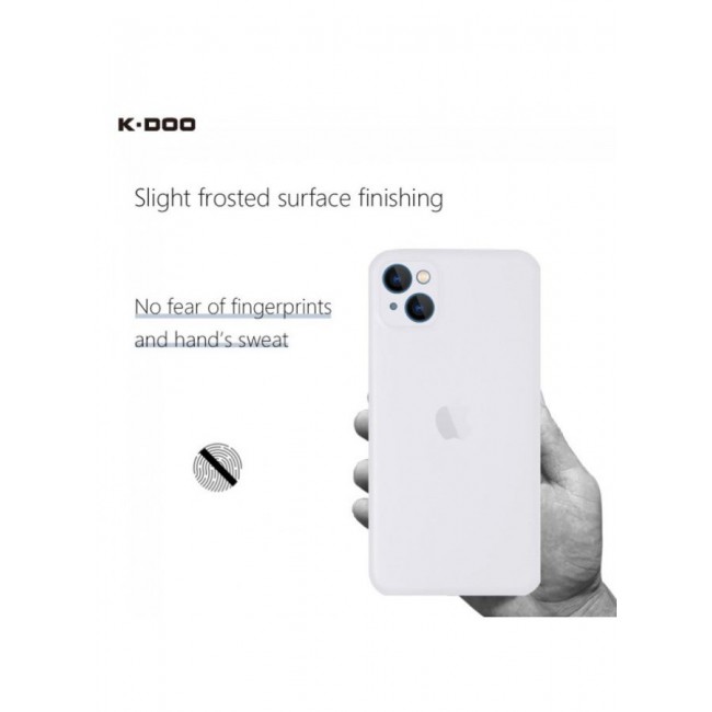 KZDOO Air Skin Case Ultra Slim Back Cover Skin for iphone 13 Frosted Anti Slip Full Coverage White