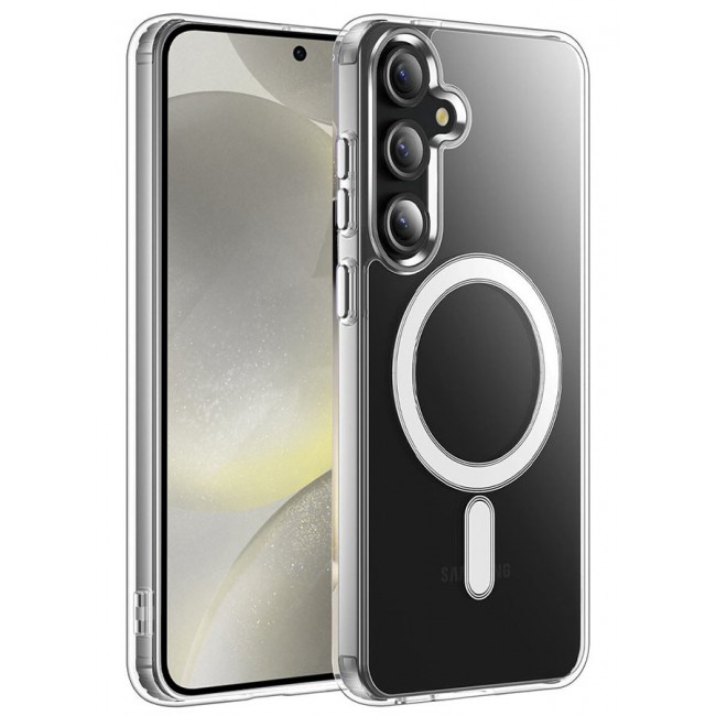 CATANES Samsung Galaxy S24 Plus Case Translucent TPU Bumper Shockproof Phone Cover with Built-in Magnet Case Cover Compatible with MagSafe