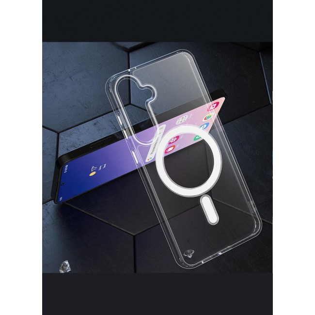 CATANES Samsung Galaxy S24 Plus Case Translucent TPU Bumper Shockproof Phone Cover with Built-in Magnet Case Cover Compatible with MagSafe