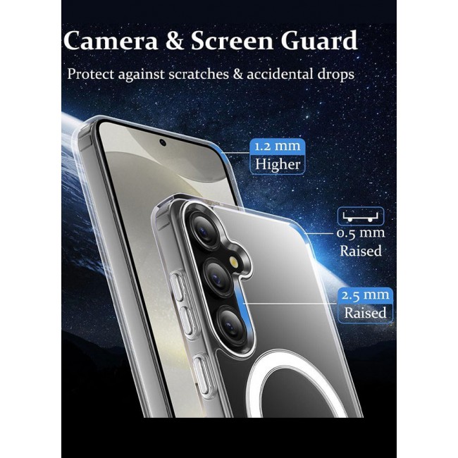 CATANES Samsung Galaxy S24 Plus Case Translucent TPU Bumper Shockproof Phone Cover with Built-in Magnet Case Cover Compatible with MagSafe