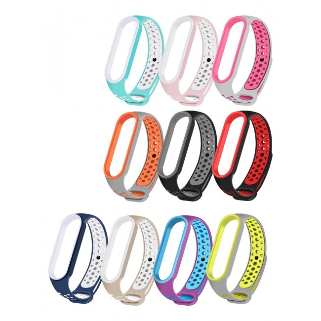 CATANES 10 Pack Xiaomi Mi Band 6 Mi Band 5 Silicone Band Adjustable Bracelets Watchband Sports Replacement Wristbands
