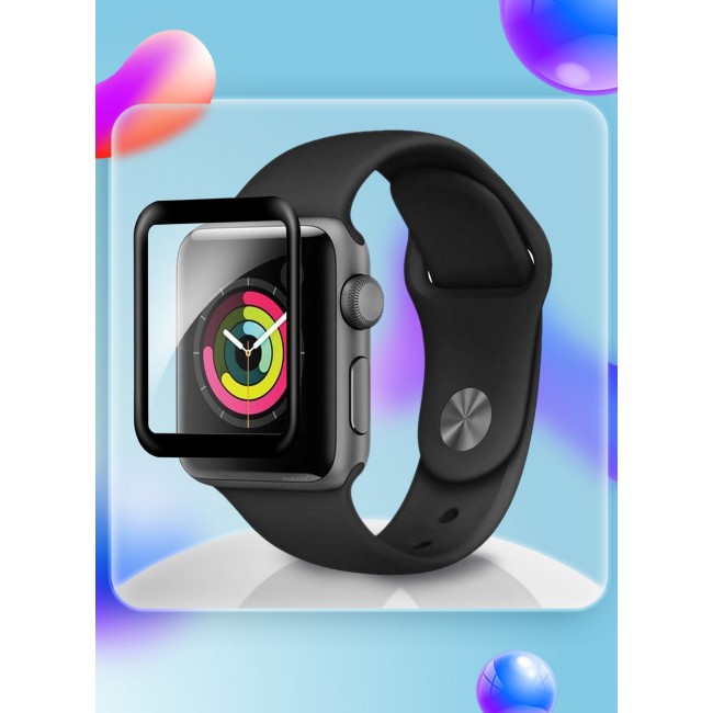 CATANES 2Packs Screen Protector for Apple Watch 42mm Series 1 2 3 HD Clear Ultra-Thin Curved Full Coverage Glass (42mm)