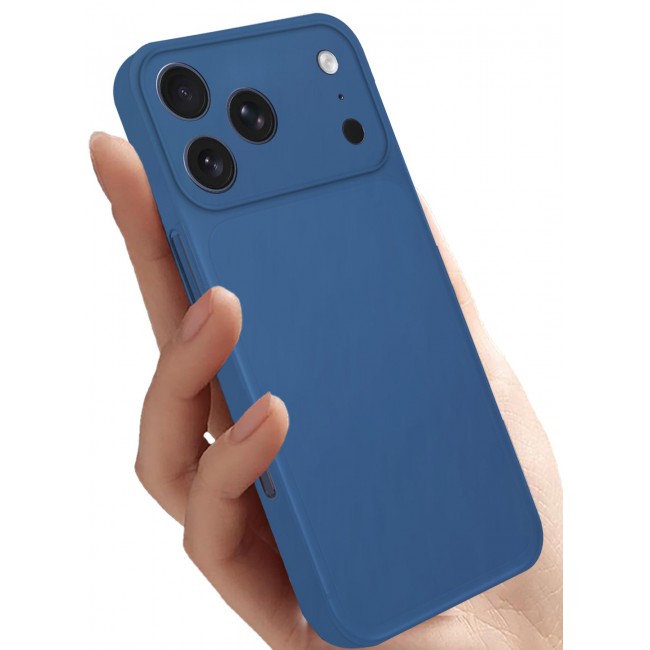 CATANES Air Skin Frosted Matte Case for iPhone 17 Pro - Stylish Ultra Slim Back Cover - Deep Blue