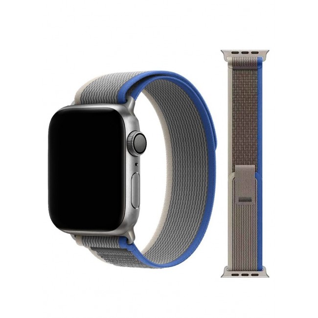 CATANES 2Pack for Apple Watch Trail Band 49mm 45mm 44mm 42mm Nylon Woven Sport Strap for iWatch Series Ultra/8/7/SE/6/5/4/3/2/1 Grey/Dark Grey