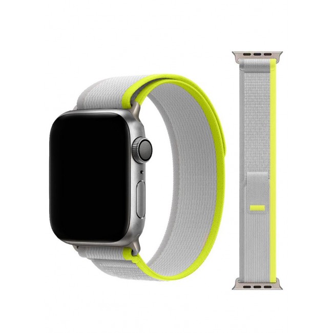 CATANES 2Pack for Apple Watch Trail Band 49mm 45mm 44mm 42mm Nylon Woven Sport Strap for iWatch Series Ultra/8/7/SE/6/5/4/3/2/1 Grey/Dark Grey