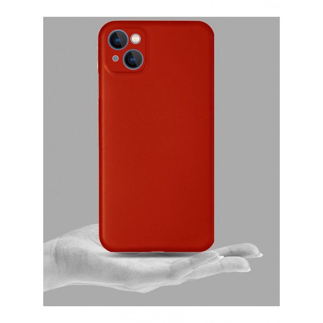 KZDOO Air Skin Case Ultra Slim Back Cover Skin for iphone 13 Frosted Anti Slip Full Coverage Red