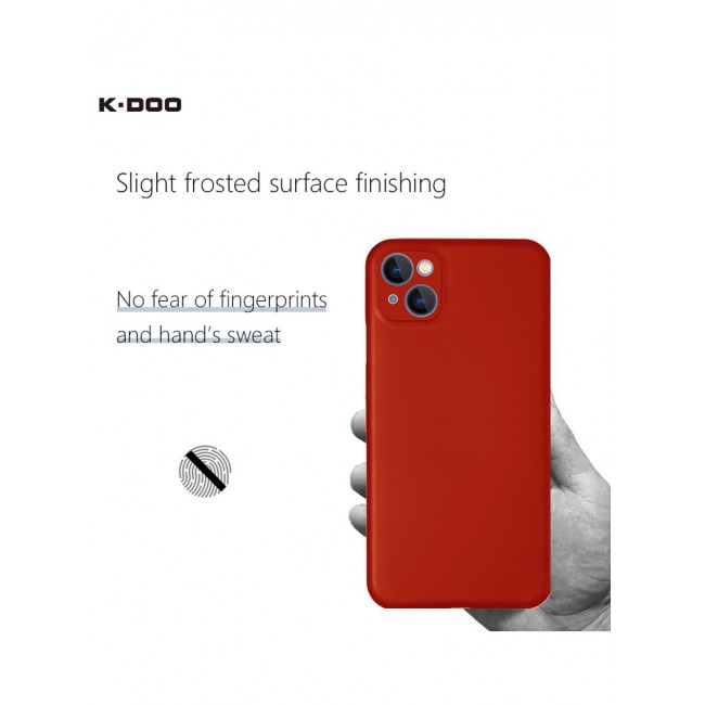 KZDOO Air Skin Case Ultra Slim Back Cover Skin for iphone 13 Frosted Anti Slip Full Coverage Red