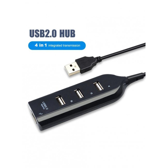 CATANES Hub Adapter with 4 Ports USB2.0 High Speed Splitter Hub for Laptop PC Computer