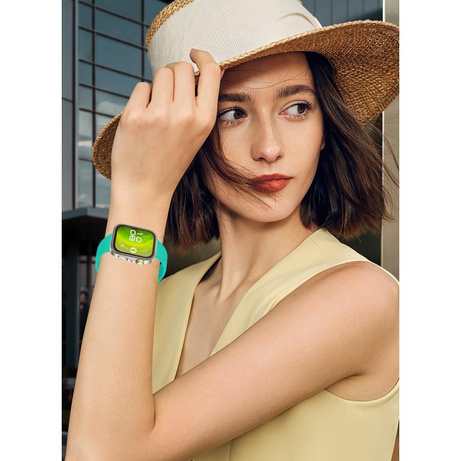 CATANES Wristband for Huawei Watch Fit 3/Fit 4/Fit 4 Pro Bands, Silicone Bracelet Quick Release Arm Band, Replacement Smartwatch Band Quick Release Sport Strap - Aqua