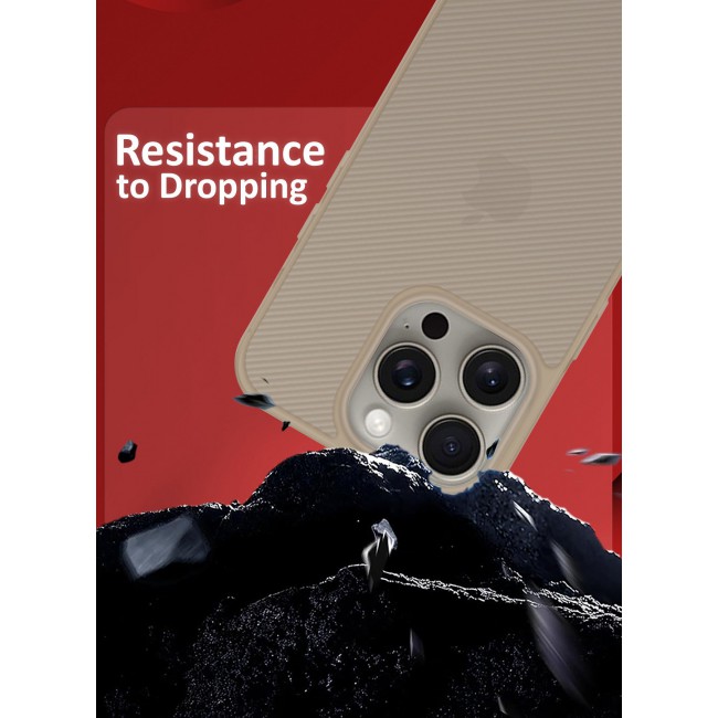 CATANES ( for iPhone 16 Pro Max ) Case Air Skin Line Design Back Cover Sturdy Durable Ultra-Thin Case Drop Protection Cover Light Brown