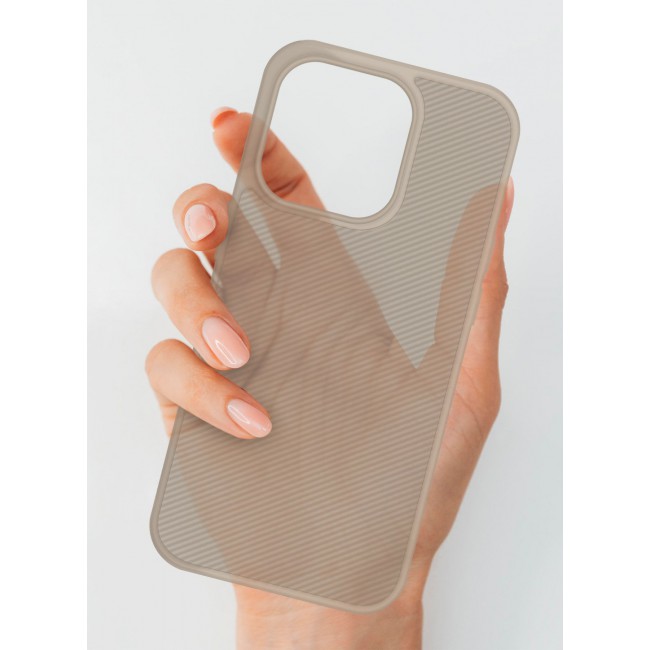 CATANES ( for iPhone 16 Pro Max ) Case Air Skin Line Design Back Cover Sturdy Durable Ultra-Thin Case Drop Protection Cover Light Brown