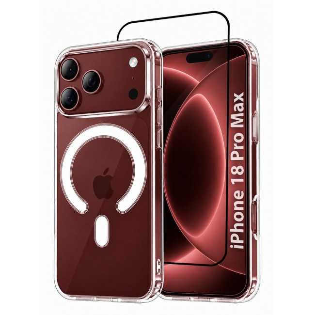 CATANES 2 Pack Clear Magnetic Case for iPhone 18 Pro Max - Transparent Shockproof Protective Cover with MagSafe Compatibility