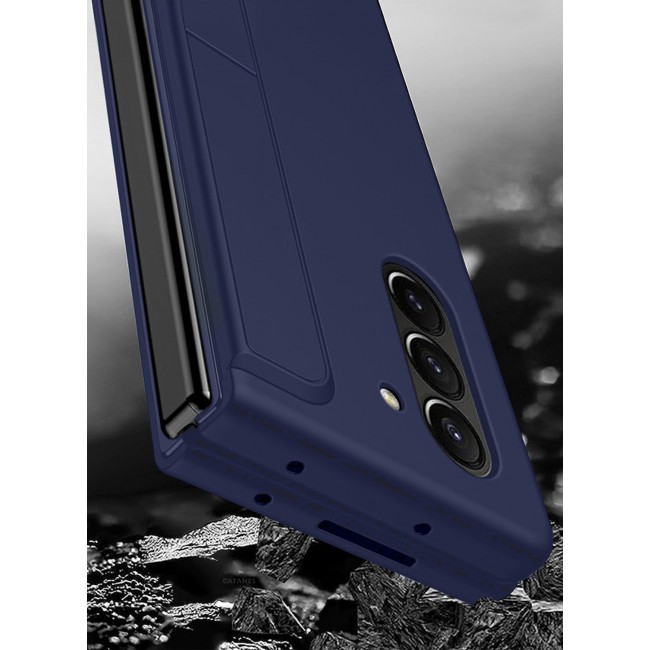 CATANES ( Case for Galaxy Z Fold 6 ) Premium Samsung Galaxy Z Fold 6 Case with Built-in S Pen Holder Sleek Protection for Your Foldable Dark Blue Color