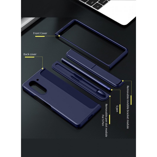 CATANES ( Case for Galaxy Z Fold 6 ) Premium Samsung Galaxy Z Fold 6 Case with Built-in S Pen Holder Sleek Protection for Your Foldable Dark Blue Color