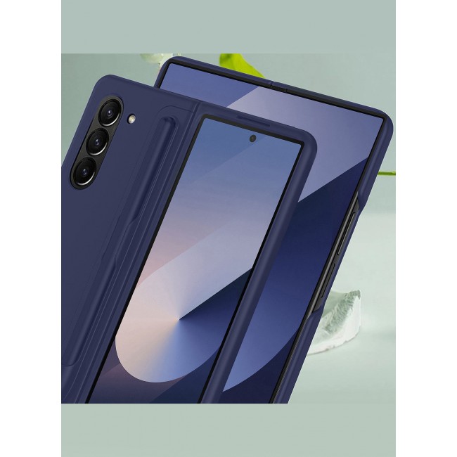 CATANES ( Case for Galaxy Z Fold 6 ) Premium Samsung Galaxy Z Fold 6 Case with Built-in S Pen Holder Sleek Protection for Your Foldable Dark Blue Color