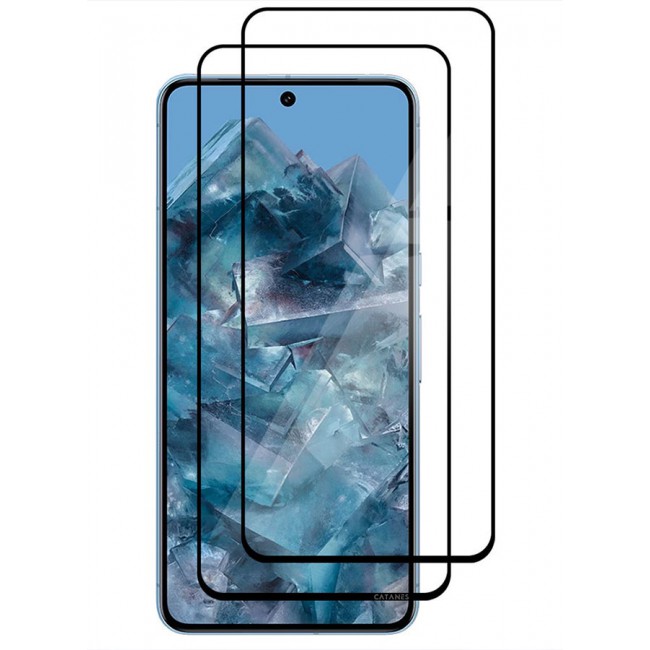 CATANES 2 Pack Of Google Pixel 8 Pro Screen Protector 9H Tempered Glass Ultrasonic Fingerprint Unlock Case Friendly HD Clear Tempered Glass Screen Protector