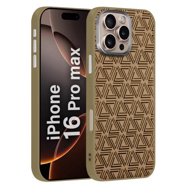 CATANES iPhone 16 Pro Max Case Cover Carbon Fiber Pattern Phone Case Slim Shockproof Back Cover - Tangram-Inspired Pattern