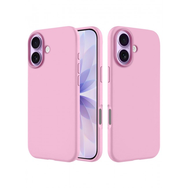 CATANES 2 Packs Silicone Protective Phone Case for iPhone 17 - Soft Anti-Scratch Microfiber Lining Ultra Slim Drop Protection Phone Cover with 3D Screen Protector - Pink