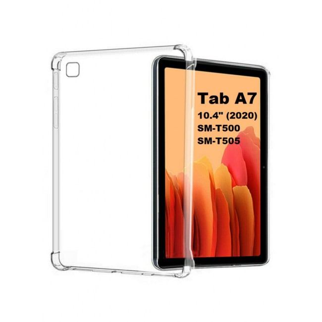 CATANES Samsung Galaxy Tab A7 10.4 inch (2020) Clear Soft TPU Back Case Shockproof Reinforced Corners Transparent Cover Compatible with Models SM-T500 / SM-T505