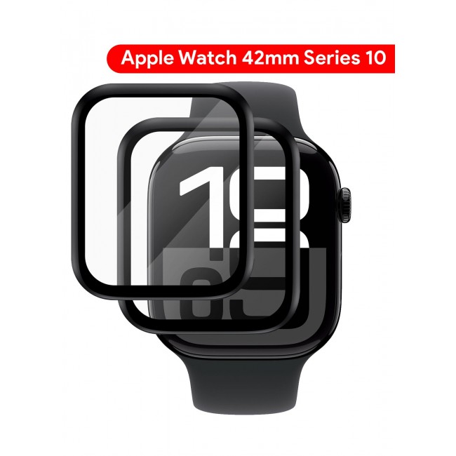 CATANES 2-Pack Tempered Glass Screen Protector for Apple Watch 42mm Series 10 – 9H Anti-Scratch Ultra-Thin Protective Film Cover Clear Color