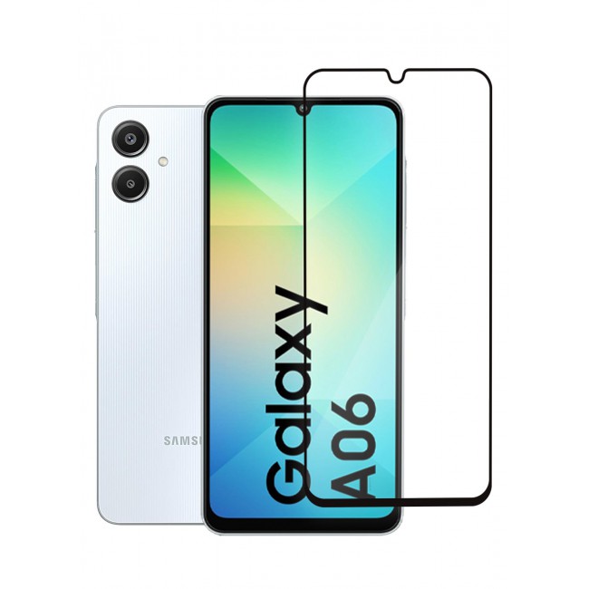 CATANES Tempered Glass Screen Protector for Samsung Galaxy A06 Side Black Edge to Edge Scratch Resistant and Smudge Proof / Side Black