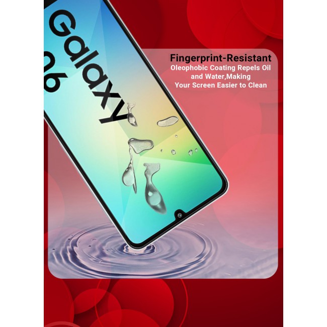 CATANES Tempered Glass Screen Protector for Samsung Galaxy A06 Side Black Edge to Edge Scratch Resistant and Smudge Proof / Side Black