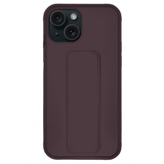 CATANES iPhone 15 Plus Case Premium PU Leather Case with Stand Function Shockproof and Anti Scratch Finger Grip Case Cover Cherry